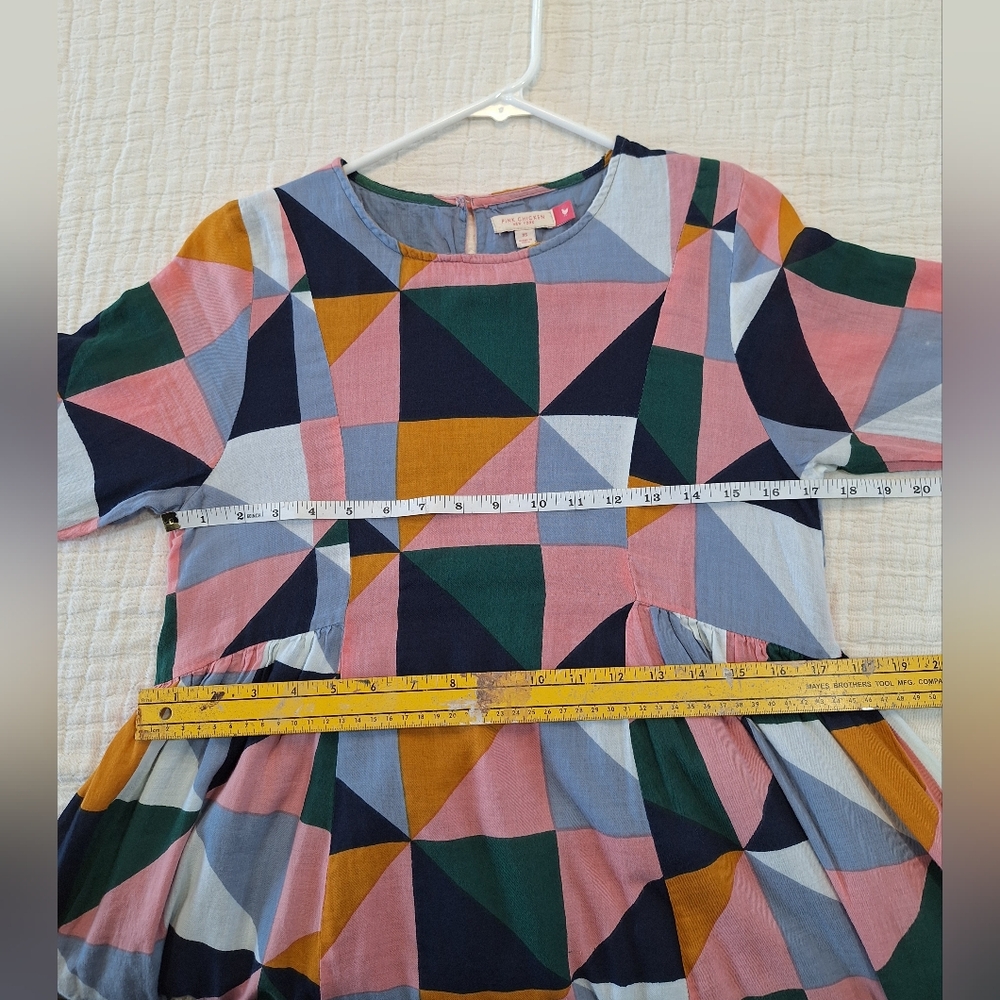 Pink Chicken Colorful Geometric Dress - Picture 5 of 14